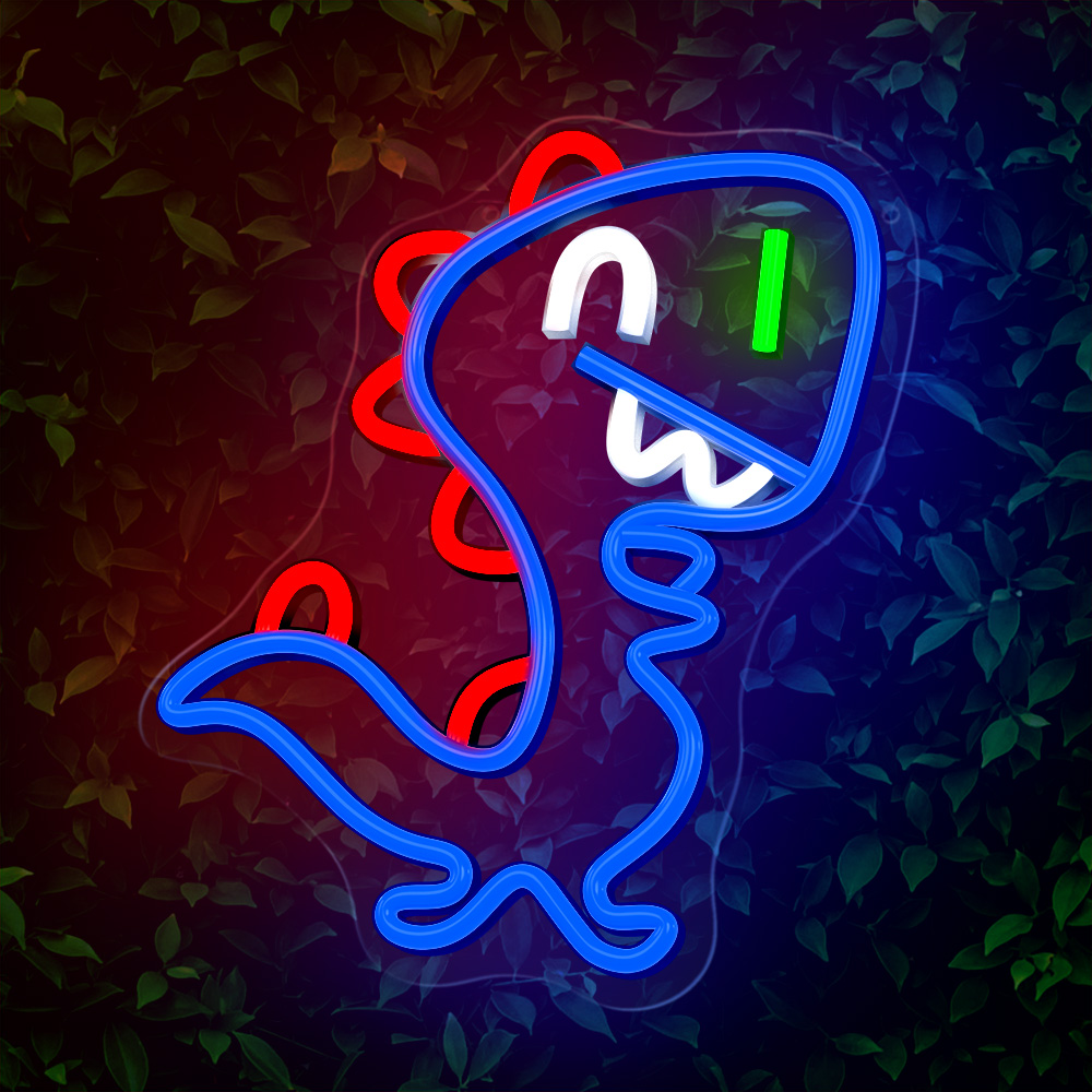 Neonskilt PLEXI LED JURASSIC BABY DINO blue FLNJ01 Forever Light