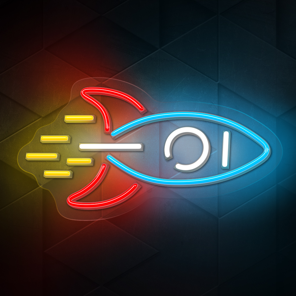 Neonskilt PLEXI LED ROCKET multicolor NNE18 Neolia