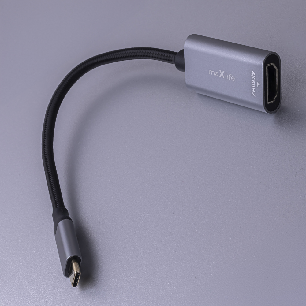 Maxlife adapter MXHC-01 HDMI - USB-C 4K 60HZ black