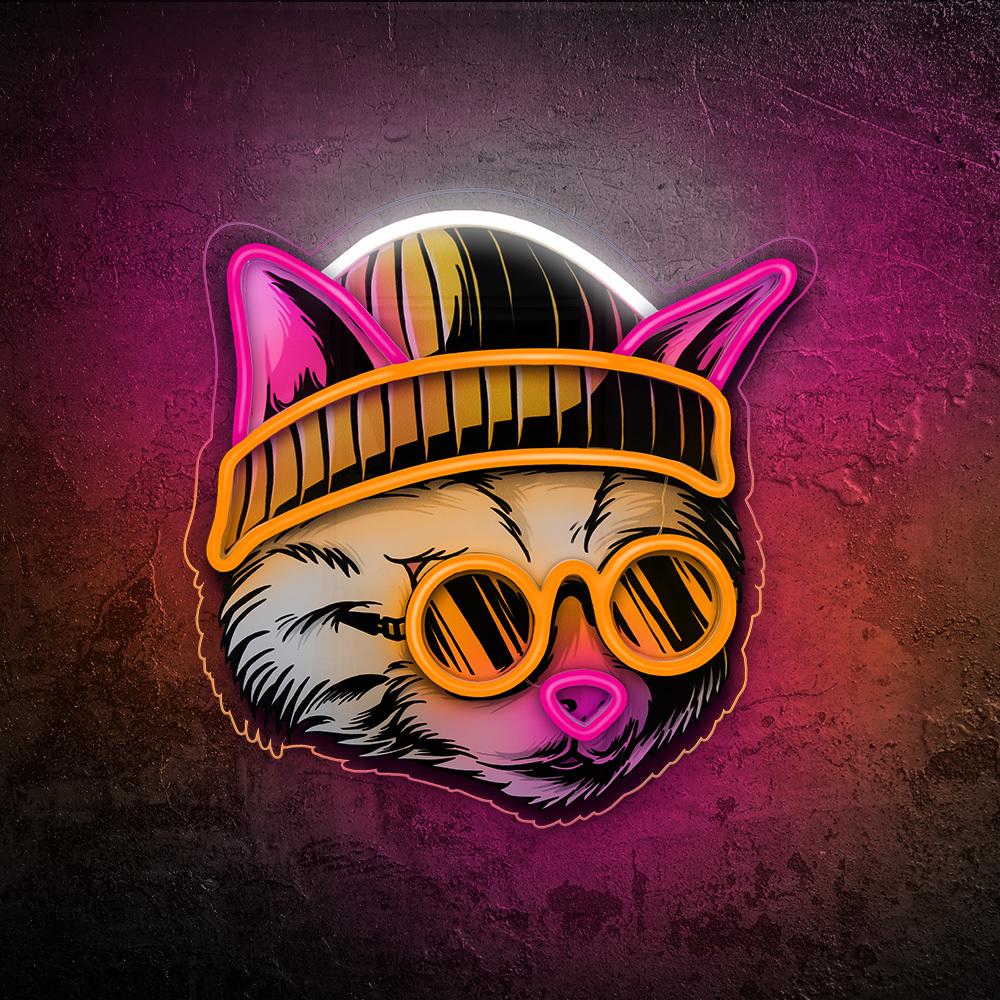 Neonskilt ART LED CAT DREAMER multicolor FLA04 Forever Light
